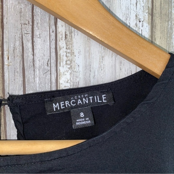 J. Crew Mercantile Black Tiered Bell Sleeve Blouse - Picture 5 of 5